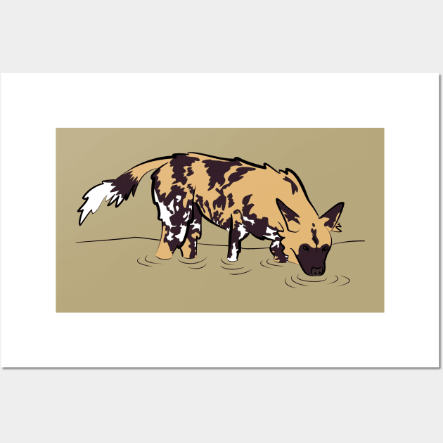 African Wild Dog Wall Art by fuzzytapir